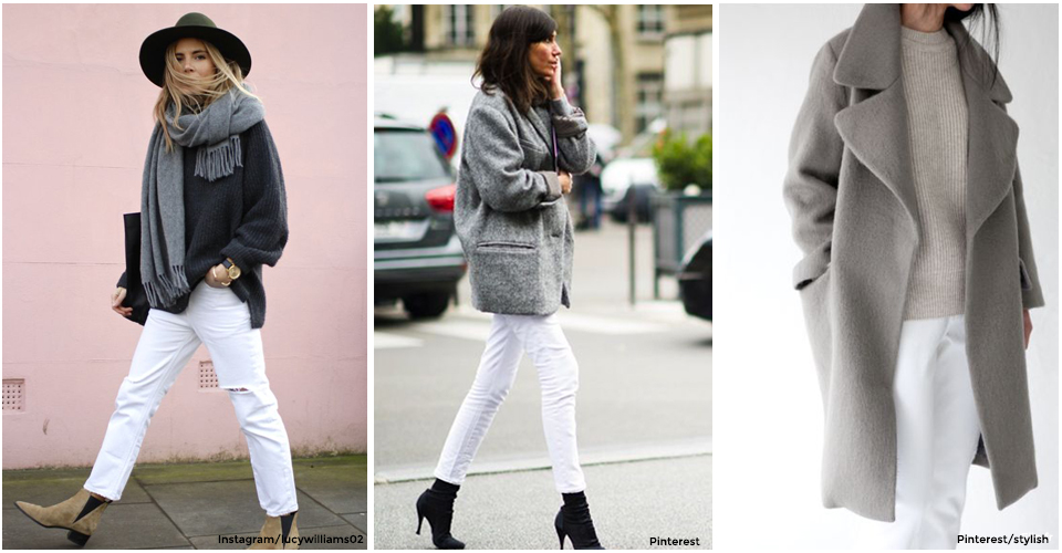 Instagram: comment porter le pantalon blanc en hiver